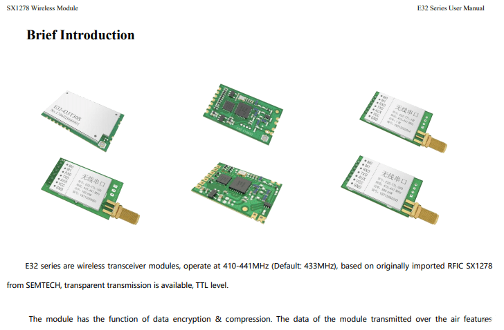 معرفی ماژول E32-TTL-1W