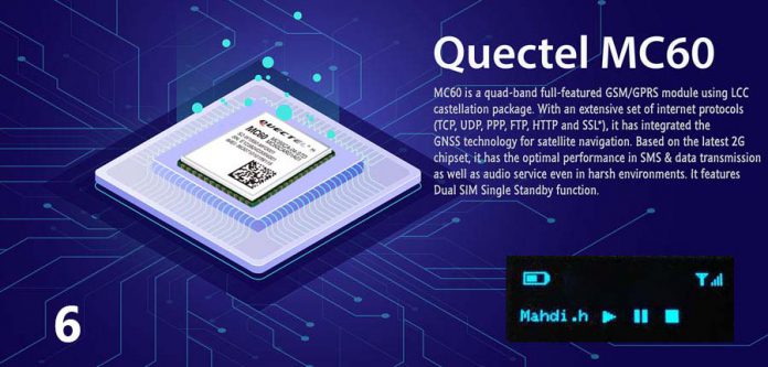 کار با ماژول تمام عیار mc60 – قسمت ششم – نمایشگر oled