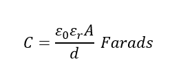 معادله نهایی برای ظرفیت خازن 
