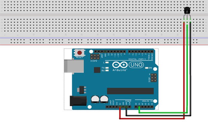 راه اندازی سنسور دما LM35 با آردوینو